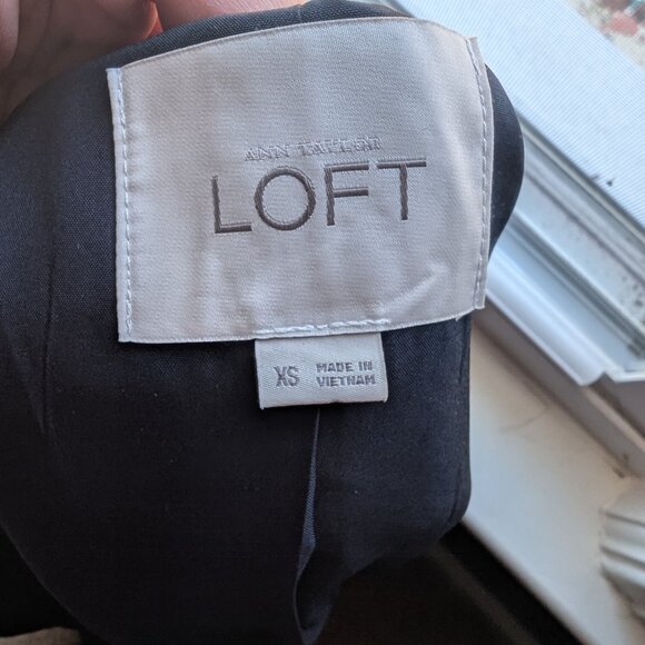 Navy & Burgundy Wool Blend Leopard Print Coat from LOFT - Picture 9 of 13